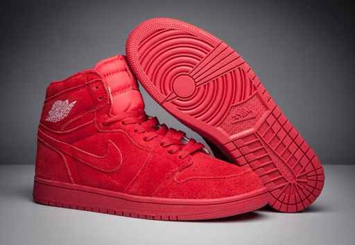 Air Jordan 1 High BG Red Suede Shoes